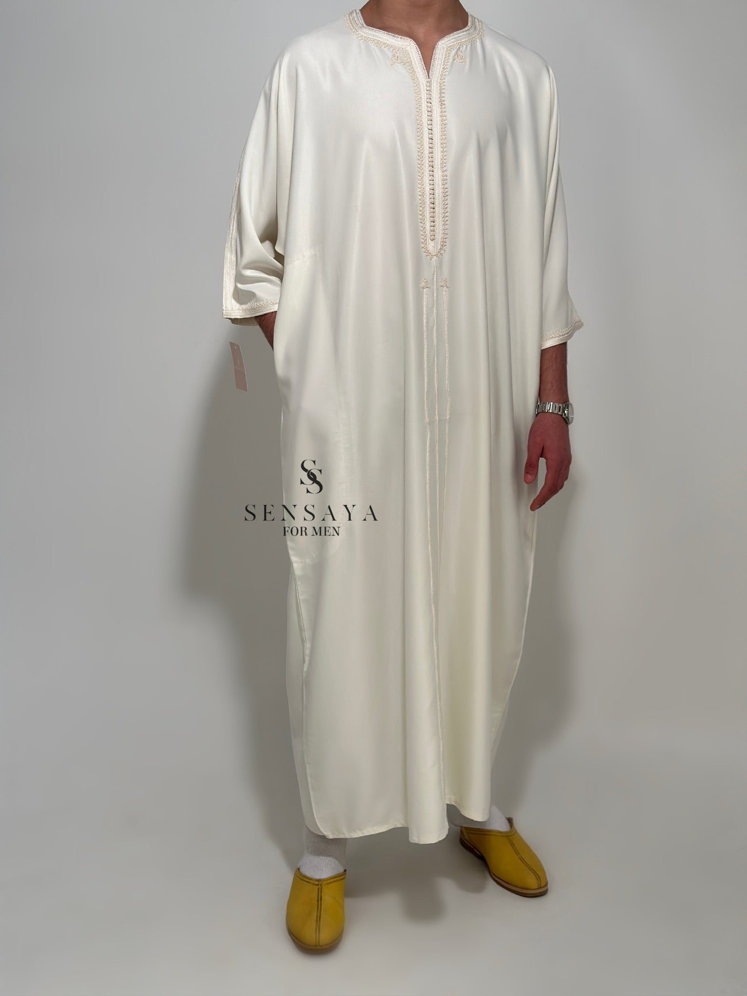 Djellaba Al Hoceima creme frontview
