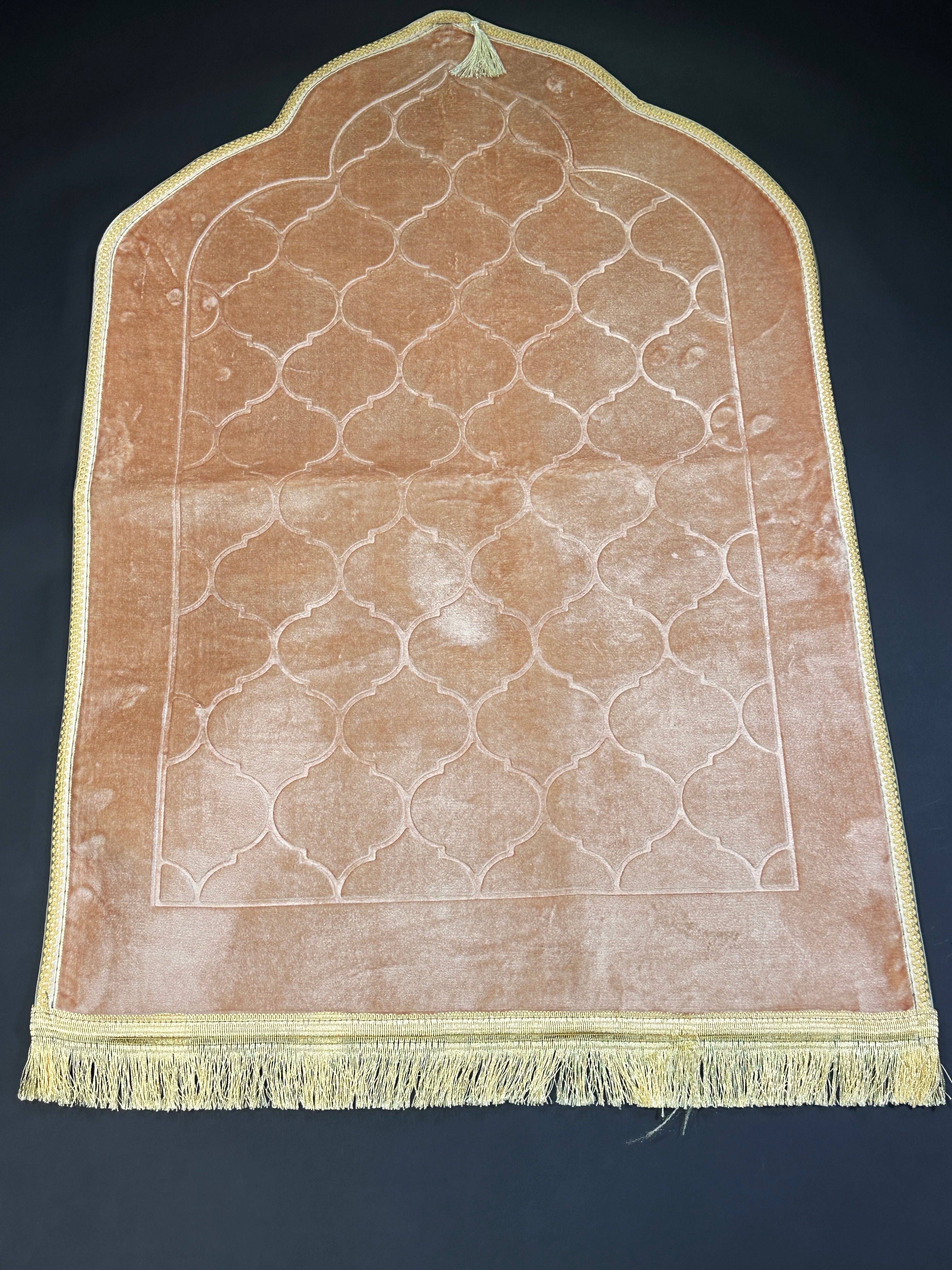 Pink velvet prayer mat