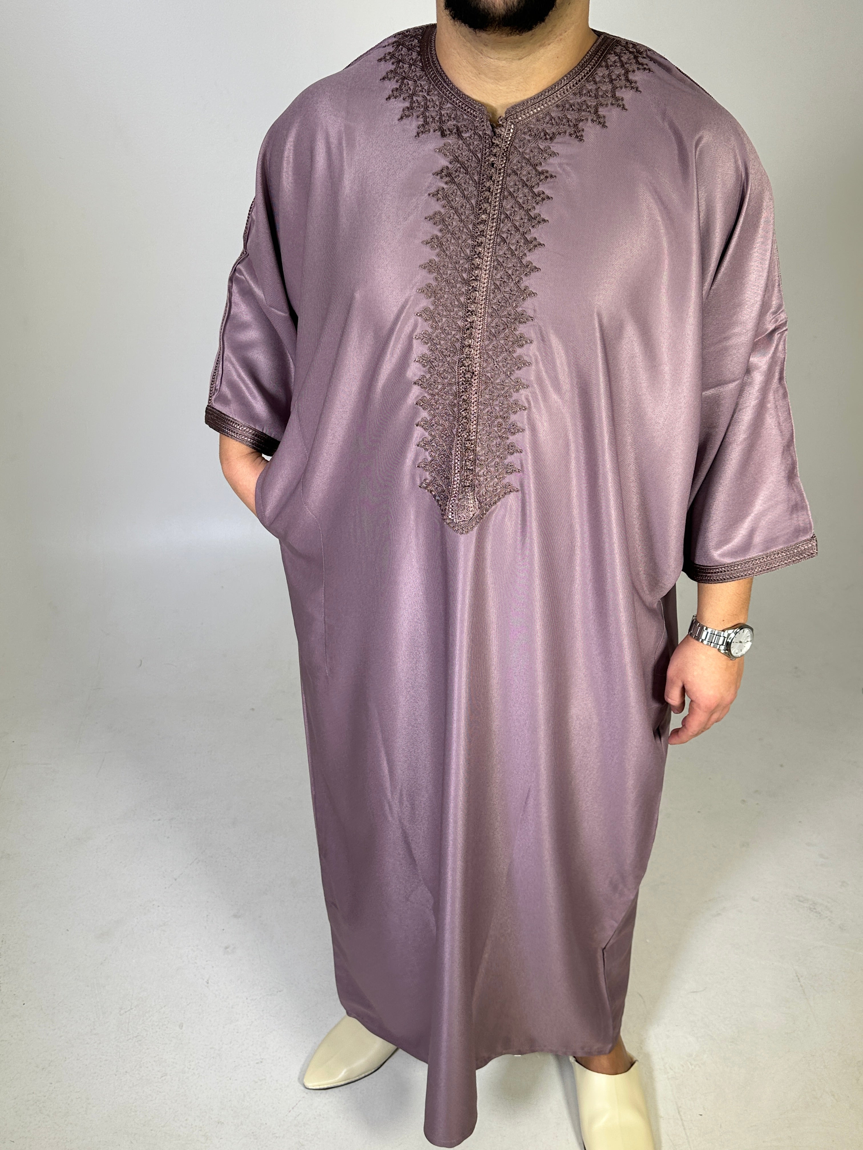 Djellaba Meknes Mauve frontview