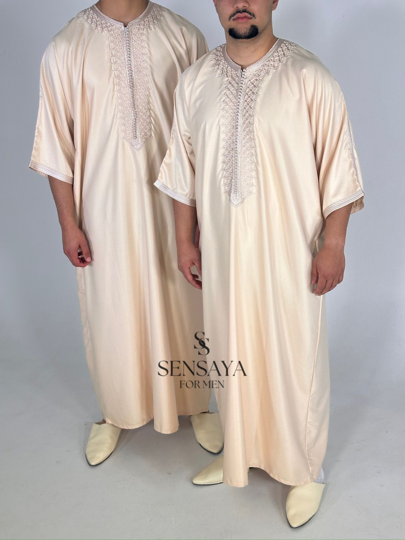 Djellaba Meknes desert sand frontviews