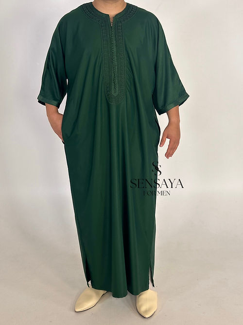 Djellaba Fes green frontview