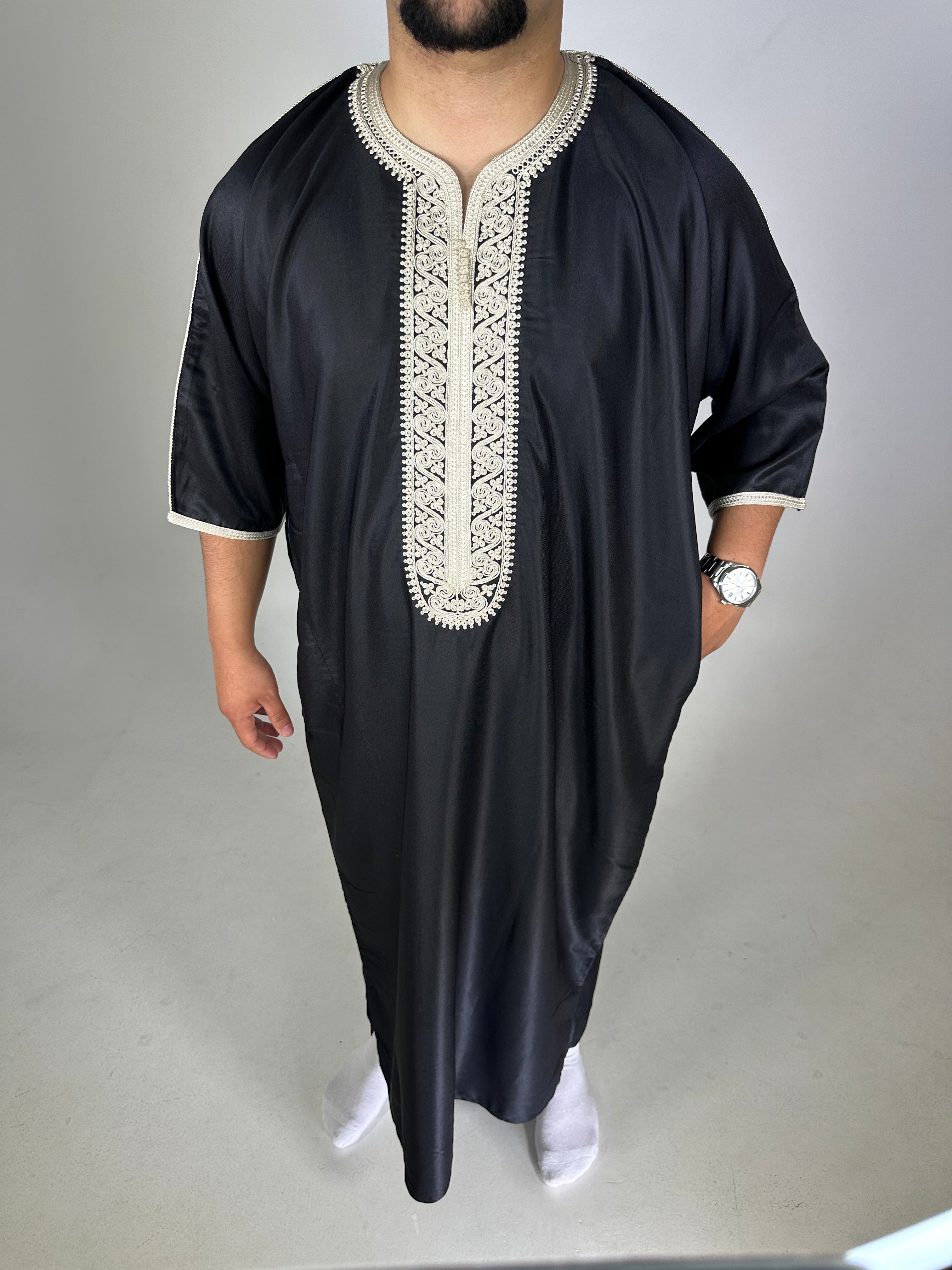 Gandoura Tétouan - Black - Sensaya for men