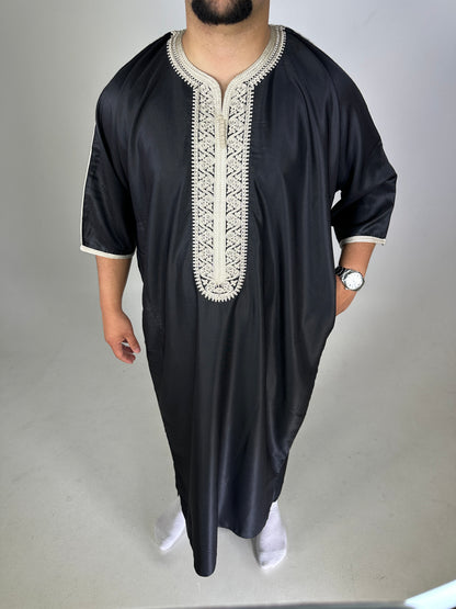 Gandoura Tétouan - Black - Sensaya for men