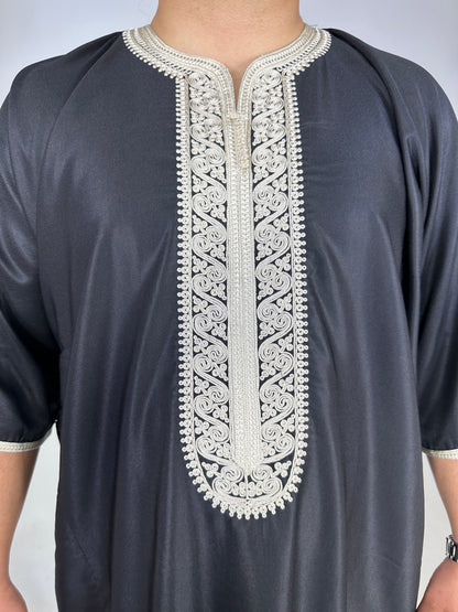 Gandoura Tétouan - Black - Sensaya for men