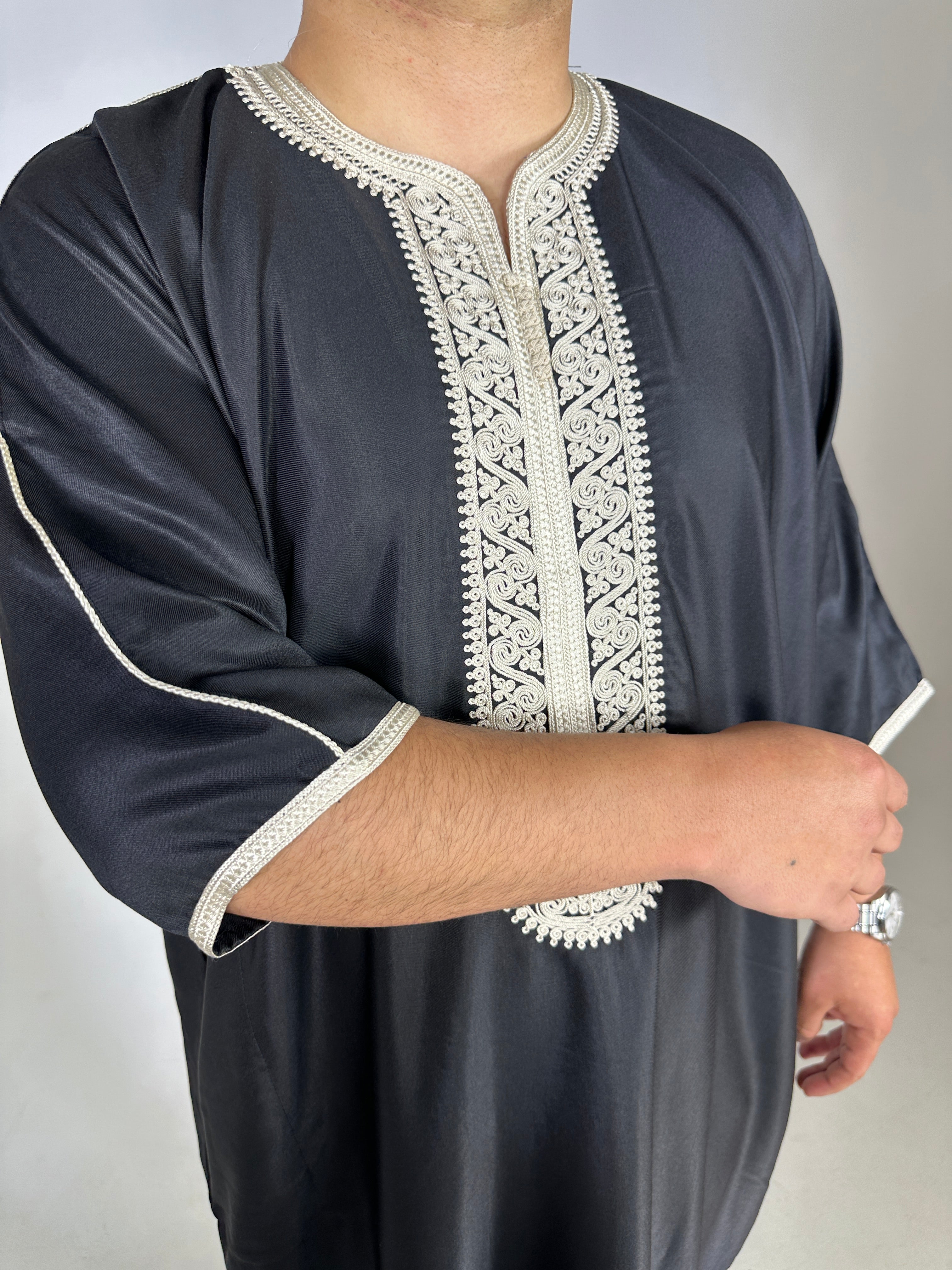 Gandoura Tétouan - Black - Sensaya for men